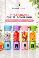 ￼Mini Liquidificador Portátil Shake 6 Laminas + Cabo USB