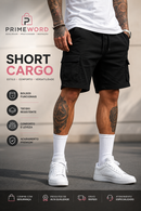 ￼Bermuda Cargo Masculina Streetwear Sarja Bolsos Laterais - ENVIO IMEDIATO