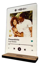 Placa Spotify Interativa - Base Preta - Personalize a sua!