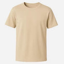 Camisa masculina 100% algodão básica caqui bege lisa confortável atacado barato