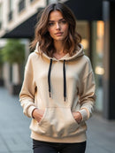 Moletom Canguru Unissex Blusa de Frio Feminino e Masculino Com Capuz Moletom Algodão