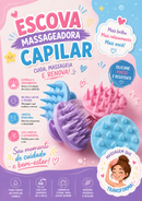 Escova De Lavar Cabelo de Silicone Auxilia O Crescimento Diminui A Quebra