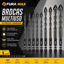 ￼Kit 10 Brocas de carboneto Triangular Titânio Profissionais 3/16-1/2 De Para Fura Tudo