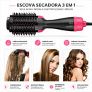 Escova Secadora Alisador Elétrica Quente Cabelo Com 3 Em1 Hair Styler 110V