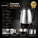 Chaleira Elétrica Jarra Café Chá Inox 110v