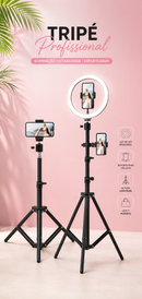 ￼Ring Light Iluminador Anel Luz 30cm 12 Polegadas Tripé 2,1m MarisaStore