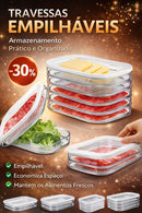 Recipiente de carne para geladeira, recipientes empilhávei