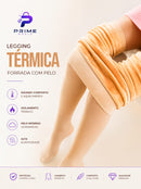 Meia-Calça Térmica Forrada Peluciada Translúcida de Lã Feminina Super Elástica com pé forrada grossa 36 a 44 COR  bege