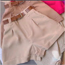 Short Feminino Alfaiataria Social com Cinto Cintura Alta PROMOÇÃO do P ao GG