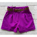 Short Feminino Alfaiataria Social com Cinto Cintura Alta PROMOÇÃO do P ao GG