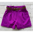 Short Feminino Alfaiataria Social com Cinto Cintura Alta PROMOÇÃO do P ao GG