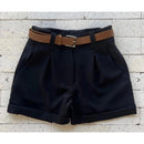 Short Feminino Alfaiataria Social com Cinto Cintura Alta PROMOÇÃO do P ao GG