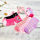 Kit 6 Ou 12 Pares Meias Infantil Para Meninas De Femininas Estampada E Com Antiderrapante