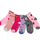 Kit 6 Ou 12 Pares Meias Infantil Para Meninas De Femininas Estampada E Com Antiderrapante