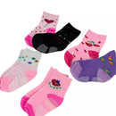 Kit 6 Ou 12 Pares Meias Infantil Para Meninas De Femininas Estampada E Com Antiderrapante