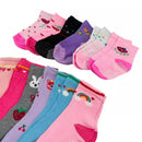 Kit 6 Ou 12 Pares Meias Infantil Para Meninas De Femininas Estampada E Com Antiderrapante
