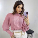 Blusa de frio feminina estilo blogueirinha moda 2023