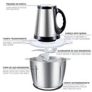 ￼2 Litros Picador Triturador De Alimentos Carne Mixer Elétrica Processador Cozinha Envio Imediato