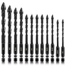 ￼Kit 10 Brocas de carboneto Triangular Titânio Profissionais 3/16-1/2 De Para Fura Tudo