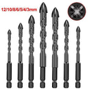 ￼Kit 10 Brocas de carboneto Triangular Titânio Profissionais 3/16-1/2 De Para Fura Tudo
