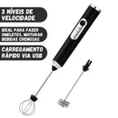 ￼Batedor Misturador Mixer Elétrico para Bebidas Leite Café Clara de Ovo 2 em 1