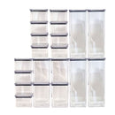 ￼Kit 20 Potes Herméticos acrílicos 2,3litros 1,1litro 480ml Organização
