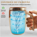 Caneca Misturadora Automática Elétrica USB Bateria Recarregável Mixer Café 380ml Inox para Café