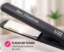 ￼Prancha Alisadora Neo Titanium Cinza 230°C/450°F - Lizz Pro