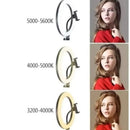 ￼Ring Light Iluminador Anel Luz 30cm 12 Polegadas Tripé 2,1m MarisaStore