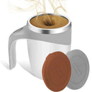 Caneca Misturadora Automática Elétrica USB Bateria Recarregável Mixer Café 380ml Inox para Café