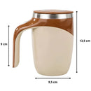 Caneca Misturadora Automática Elétrica USB Bateria Recarregável Mixer Café 380ml Inox para Café
