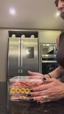 Recipiente de carne para geladeira, recipientes empilhávei