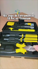 Kit Jogo De Ferramentas Com Maleta 12 Peças Titanium